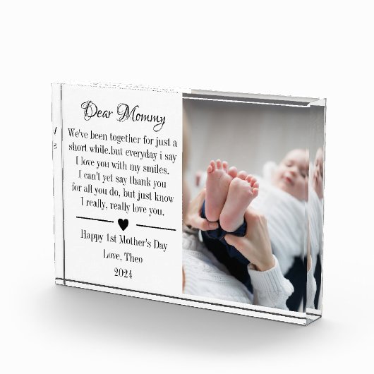 第1回母の日の贈り物ベビーの母の詩 フォトブロック (右)