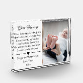 第1回母の日の贈り物ベビーの母の詩 フォトブロック (左)