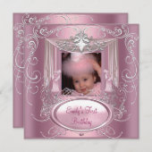 第1回生誕祭パーティーガールピンクシルバースター 招待状 (正面/裏面)