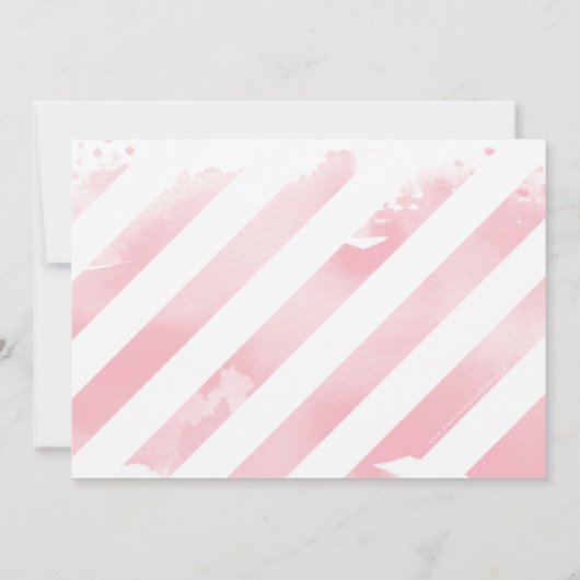 第1回生誕祭パーティー招待状金ゴールドグリッターピンク 招待状 (裏面)