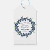 第1回生誕祭パーティーBlueberryベビーガール ギフトタグ (裏面)