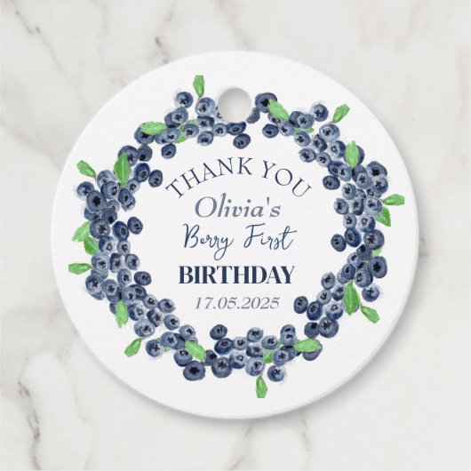 第1回生誕祭パーティーBlueberryベビーガール フェイバータグ (正面)