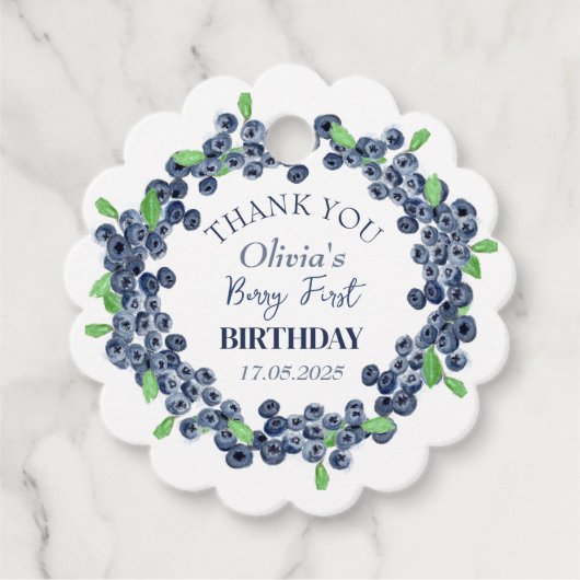 第1回生誕祭パーティーBlueberryベビーガール フェイバータグ (正面)