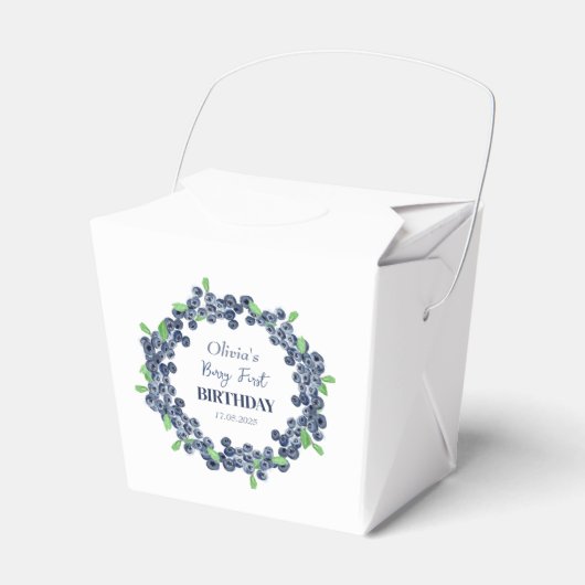 第1回生誕祭パーティーBlueberryベビーガール フェイバーボックス (正面サイド)