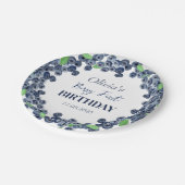 第1回生誕祭パーティーBlueberryベビーガール ペーパープレート (アングル)