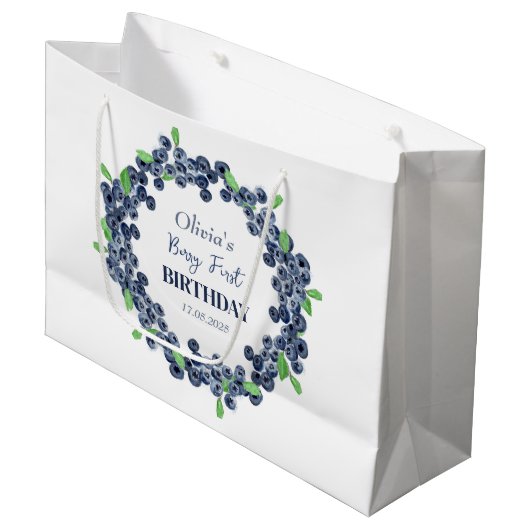 第1回生誕祭パーティーBlueberryベビーガール ラージペーパーバッグ (正面アングル)