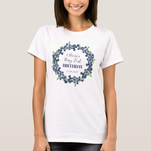 第1回生誕祭パーティーBlueberryベビーガール Tシャツ (正面)