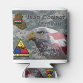 第1回甲冑ディビジョンイラク戦闘退役軍人 缶クーラー (裏面)