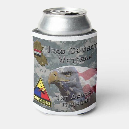 第1回甲冑ディビジョンイラク戦闘退役軍人 缶クーラー (缶裏面)