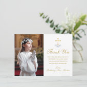 第1回白フローラ金ゴールドクロス写真 サンキューカード (スタンド正面)