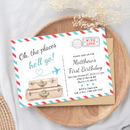 第1回第2回旅行機誕生日パーティー少年 招待状