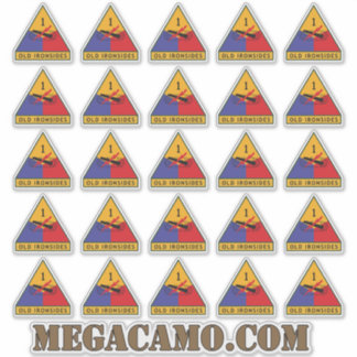 第1回米国装甲師団Old Ironsidesパッチx25 シール