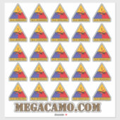 第1回米国装甲師団Old Ironsidesパッチx25 シール (シート)