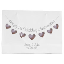 第1回紙の結婚記念日パープルハートバンティング