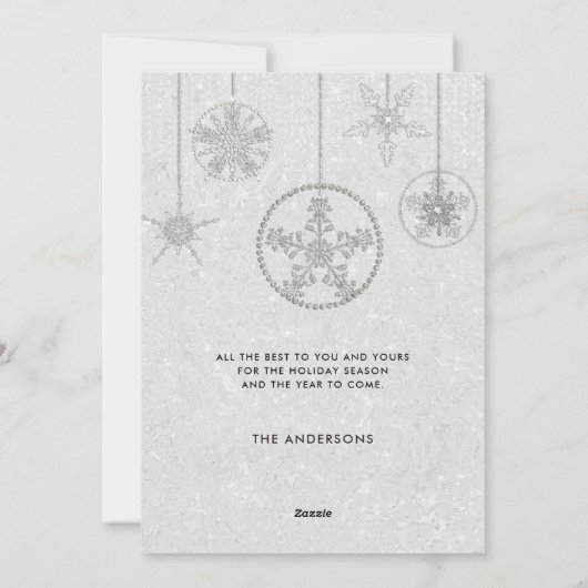 第1回結婚したクリスマス雪ボホモダン写真 シーズンカード (裏面)