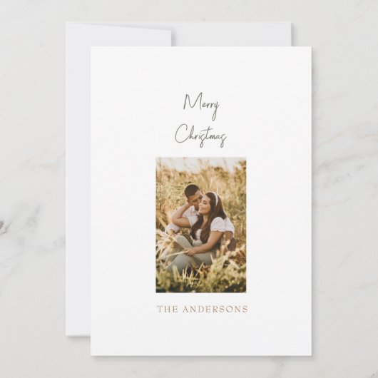 第1回結婚したクリスマス2枚フォトパイン&〔雄ジカの〕枝角ホール シーズンカード (裏面)