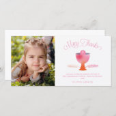 第1回聖なる聖餐式ありがとうフォトカード-少女 サンキューカード (正面/裏面)