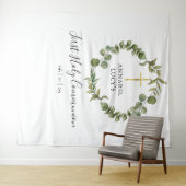 第1回聖なる聖餐式の緑の背景 タペストリー (インサイチュ(横))