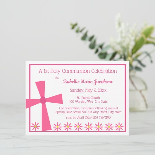 第1回聖体十字架と花 招待状 (スタンド正面)