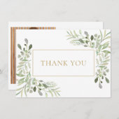 第1回聖体拝領グリーナリー・フォト・金ゴールド サンキューカード (正面/裏面)