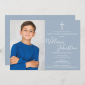 第1回聖体拝領ダスティブルー脚本写真 招待状 (正面/裏面)