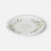 第1回聖体緑の水彩金ゴールド ペーパープレート (アングル)