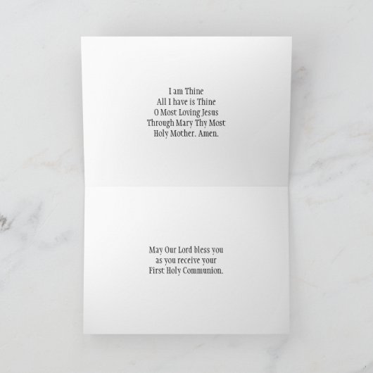 第1回聖餐会 カード (内部)