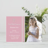 第1回聖餐会、Pinkリボン招待状 招待状 (スタンド正面)