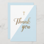 第1回聖餐式に感謝の意モダンを表す青少年 サンキューカード (正面/裏面)