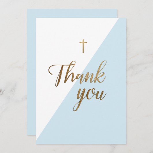 第1回聖餐式に感謝の意モダンを表す青少年 サンキューカード (正面/裏面)