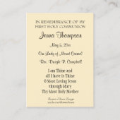 第1回聖餐式山·カルメル·コリティカル- 名刺 (裏面)