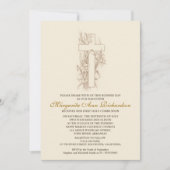 第1回聖餐式招待状-十字エレガント架 招待状 (正面)