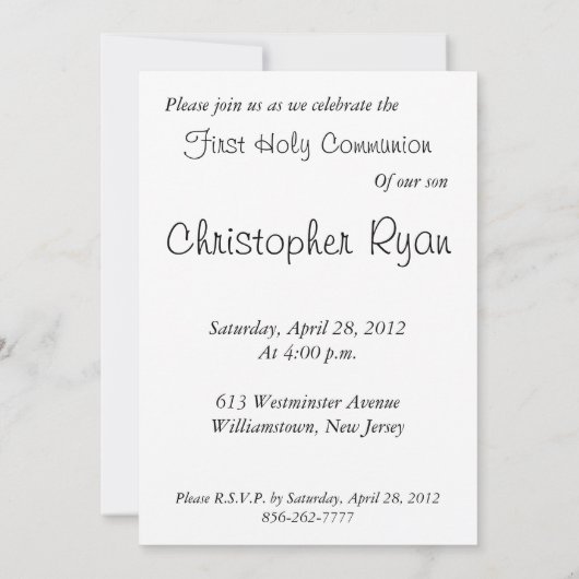 第1回聖餐式6 招待状 (裏面)