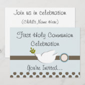 第1回聖餐招待状（少女） 招待状 (正面/裏面)