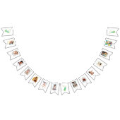 第1回誕生日の恐竜12ヶ月写真 バンティングフラッグ (全)