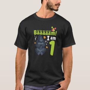 第1回誕生日ゴリラをテーマにした誕生日パーティー1年 Tシャツ