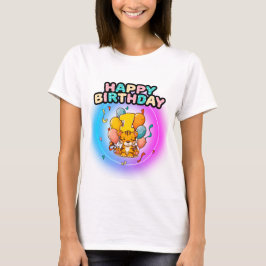 第1回誕生日タイガー子供の誕生日パーティー Tシャツ