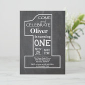 第1回誕生日チャルクボード招待状 招待状 (スタンド正面)