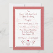 第1回誕生日パーティの招待状-ハートカップケーキ 招待状 (裏面)