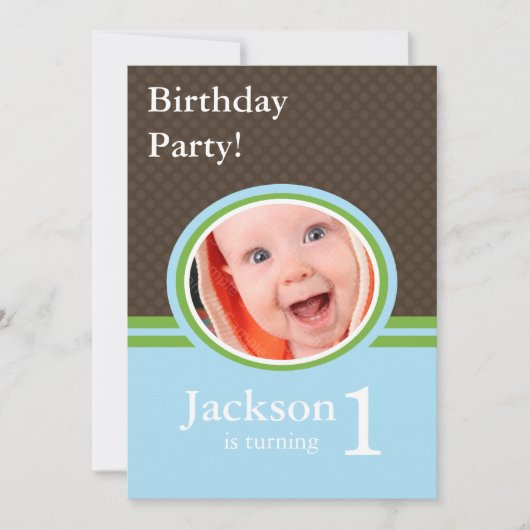 第1回誕生日パーティの招待状 招待状 (正面)