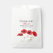 第1回誕生日パーティーポピー赤ちゃん女の子 フェイバーバッグ (正面)