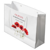 第1回誕生日パーティーポピー赤ちゃん女の子 ラージペーパーバッグ (正面アングル)