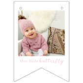 第1回誕生日フォトバタフライ12ヶ月 バンティングフラッグ (第1の旗)