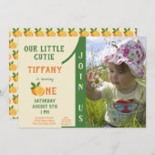 第1回誕生日リトルカウトオレンジ誕生日 招待状 (正面/裏面)