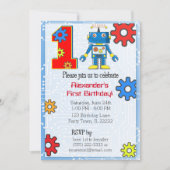 第1回誕生日ロボットカスタム 招待状 (正面)