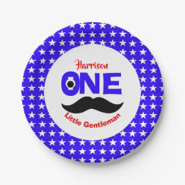 第1回誕生日ワン・リトル・ジェントパーソナライズされたマン ペーパープレート