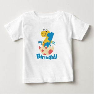 第1回誕生日恐竜 ベビーTシャツ