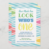 第1回誕生日招待状ことわざ 招待状 (正面/裏面)