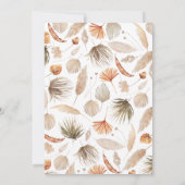 第1回誕生日植物のパンパス・グラモダンス文字 招待状 (裏面)