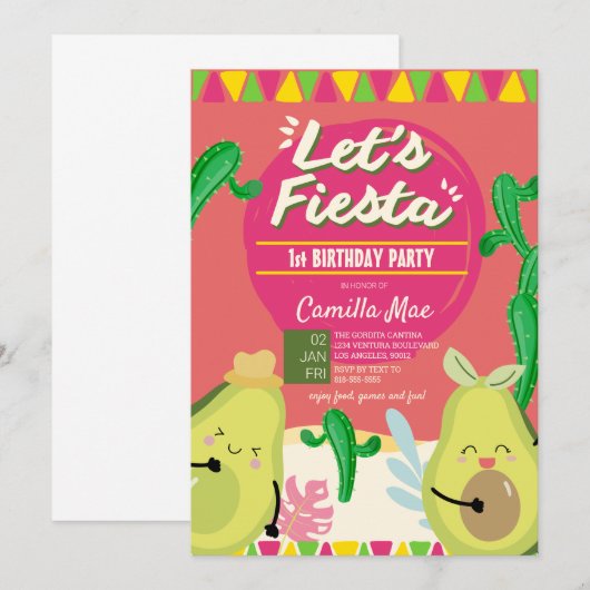 第1回誕生日祭 招待状 (正面/裏面)